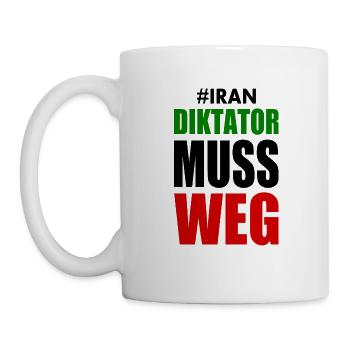 Iran diktator muss weg - Tasse - Weiß - Links