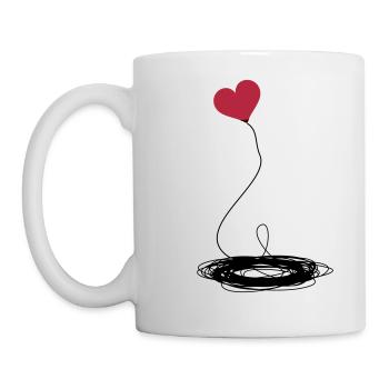Herz auf Reisen - Tasse - Weiß - Links