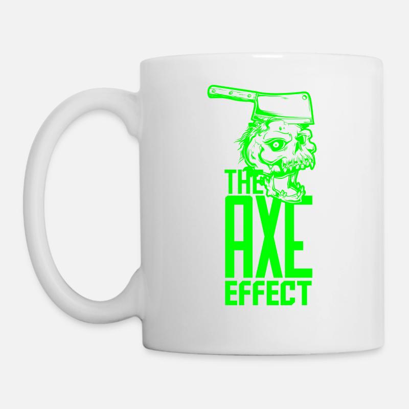 Crâne avec hache - Mug blanc - blanc