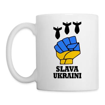 Slava ukraini - Tasse - Weiß - Links