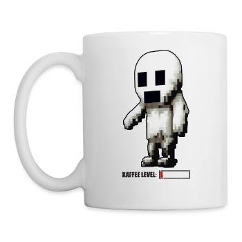 Kaffee Level Geist - dunkel - Tasse - Weiß - Links