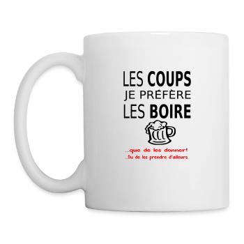 Les coups je préfère les boire - Mug blanc - blanc - Gauche