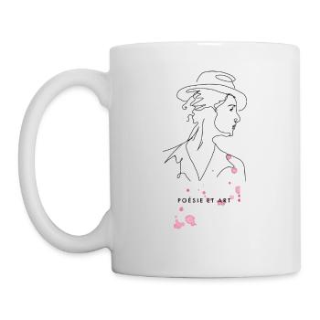 Poesie ist Kunst - Tasse - Weiß - Links