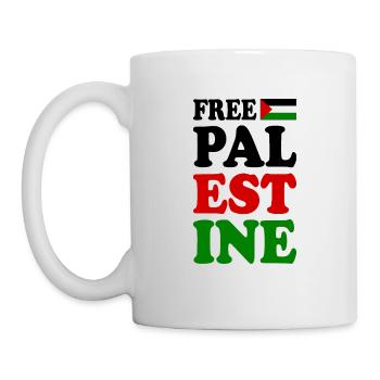 Free palestine - Tasse - Weiß - Links