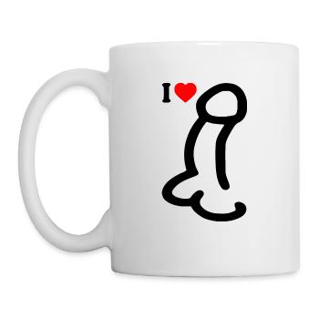 I love cock - Mug - white - Left