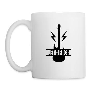 Gitarre - Guitar / Let's Rock !!!! ROCKBAND - Tasse - Weiß - Links