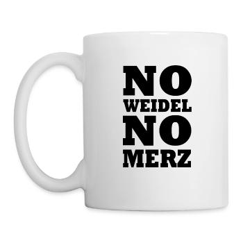 No weidel no merz - Tasse - Weiß - Links