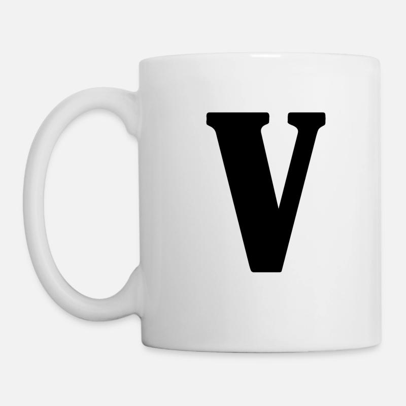 V - Tasse - Weiß