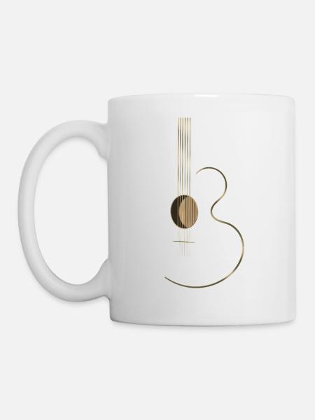 Acoustic Guitar Logo - Mug - white