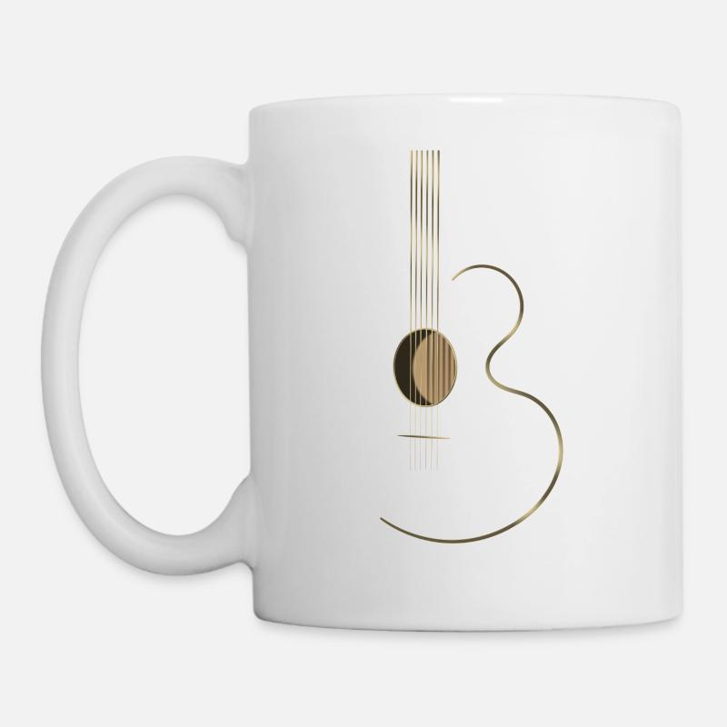 Acoustic Guitar Logo - Mug - white