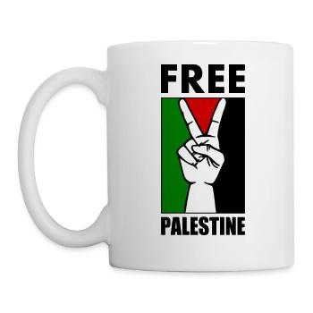 Free palestine - Tasse - Weiß - Links