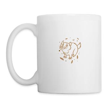 Baby Fuchs - Tier - Zoo - Tierfreund - Naturschutz - Tasse - Weiß - Links