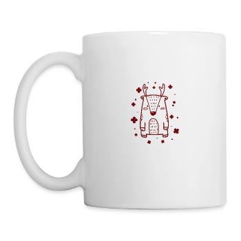 lustiger Elch - Tasse - Weiß - Links