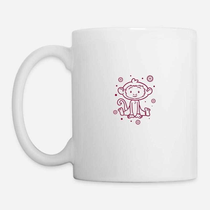 lustiger kleiner Affe - Tasse - Weiß