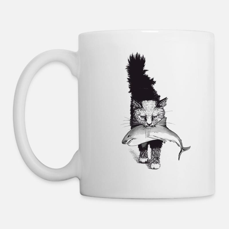 Shark-Cat - Tasse - Weiß