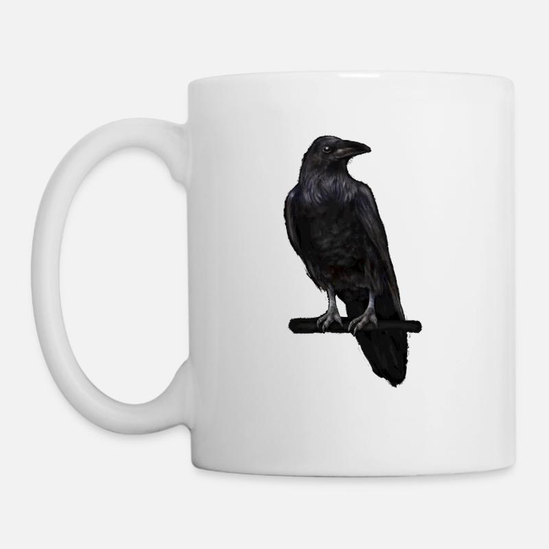 Rabe - Tasse - Weiß