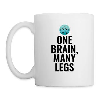 Ein Gehirn Viele Beine Synchronschwimmen Schwimmer - Tasse - Weiß - Links