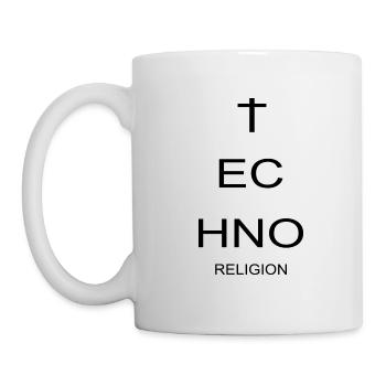 Techno Religion - Electro Music Festival Statement - Mug - white - Left