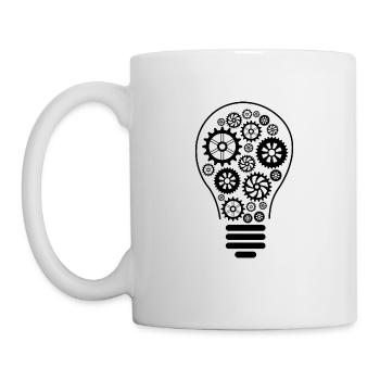 Ampoule - Ampoule - Lampe - Electricité - Mug blanc - blanc - Gauche