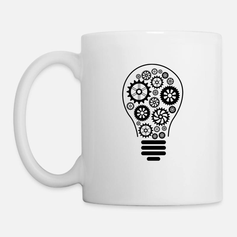 Birne - Glühbirne - Lampe - Strom - Tasse - Weiß