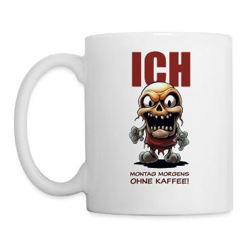 Ich Ohne Kaffee - dunkel - Tasse - Weiß - Links