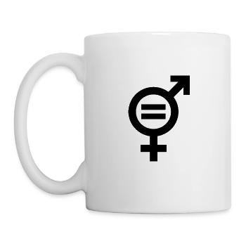 Gender Equality Symbol Emanzipation Gleichstellung - Tasse - Weiß - Links
