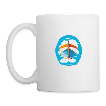 4AileOrangeBleu - Mug blanc - blanc - Gauche