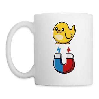 Kükenmagnet - Tasse - Weiß - Links