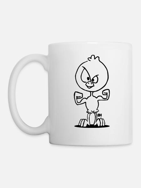 Poussin musclé - Mug blanc - blanc