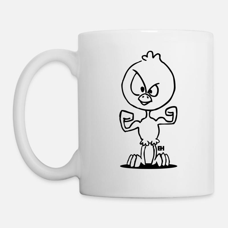 Poussin musclé - Mug blanc - blanc