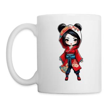 Mignonne Petite Geisha Manga - Mug blanc - blanc - Gauche