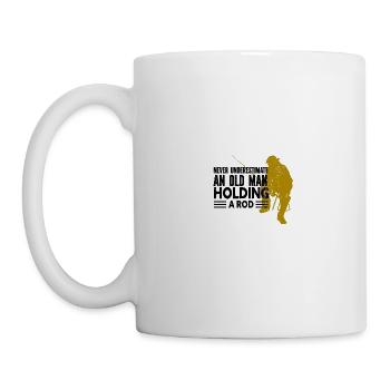 Angler Angelhaken Angelrute Sportfischer - Tasse - Weiß - Links