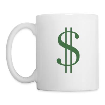 Dollar sign - Mug - white - Left