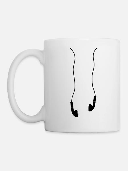 Ohrhörer - Tasse - Weiß
