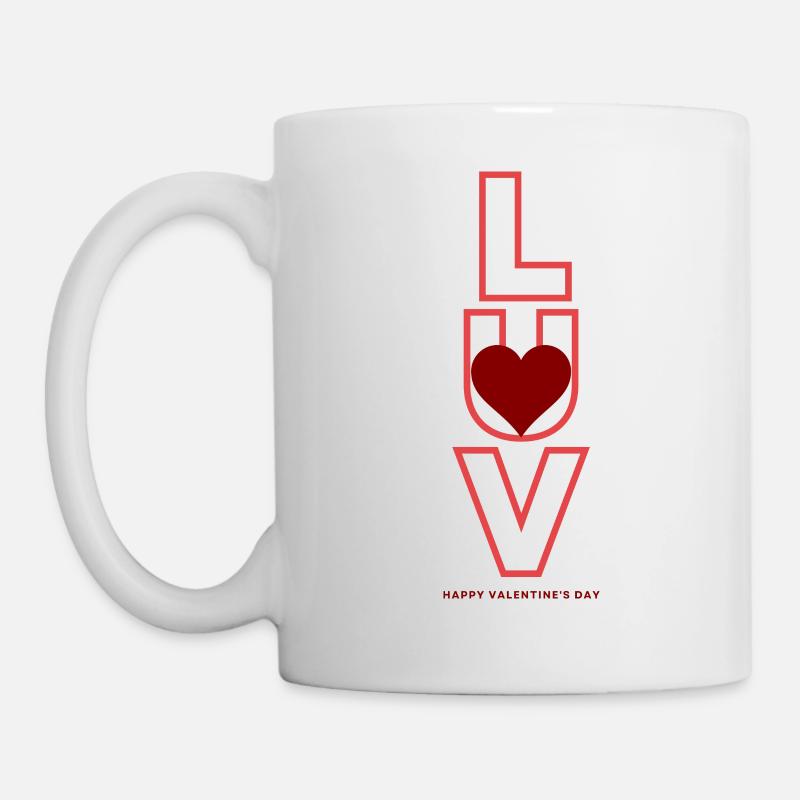 Luv - Love you - Mug blanc - blanc
