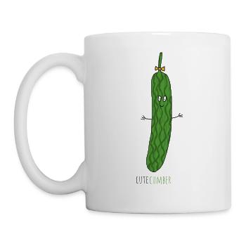 Cutecumber - süße Gurke - Tasse - Weiß - Links