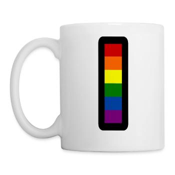Lgbtq flagge - Tasse - Weiß - Links