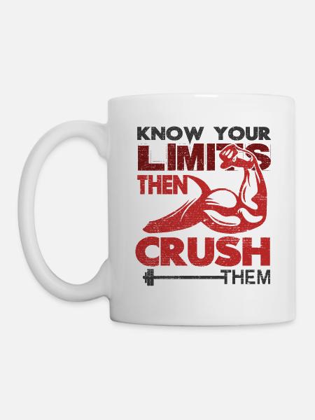Connaissez vos limites Motivation musculaire - Mug blanc - blanc