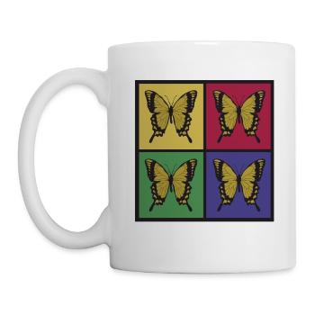 Butterflies pop art - Mug - white - Left