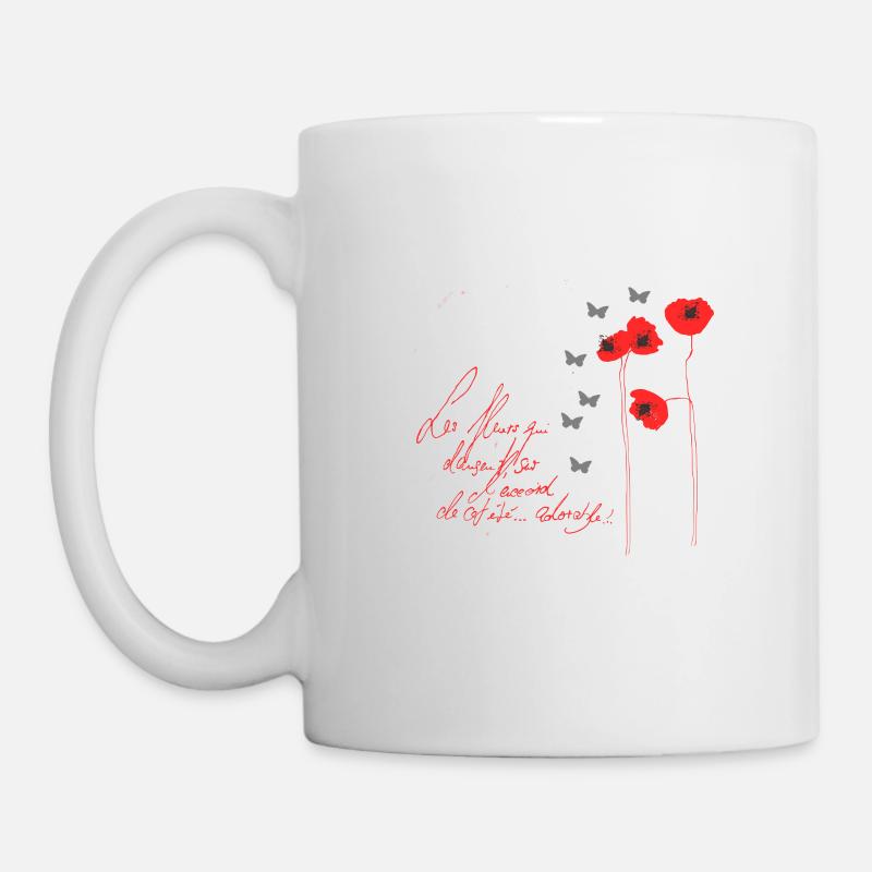 Poppies shirt, gift, gift idea, birth - Mug - white
