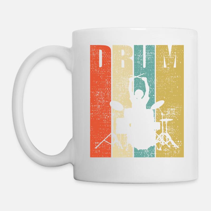 Schlagzeug Schlagzeuger Drumline Drumsticks - Tasse - Weiß