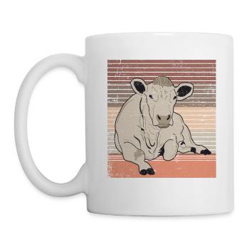 Kuh - Tasse - Weiß - Links