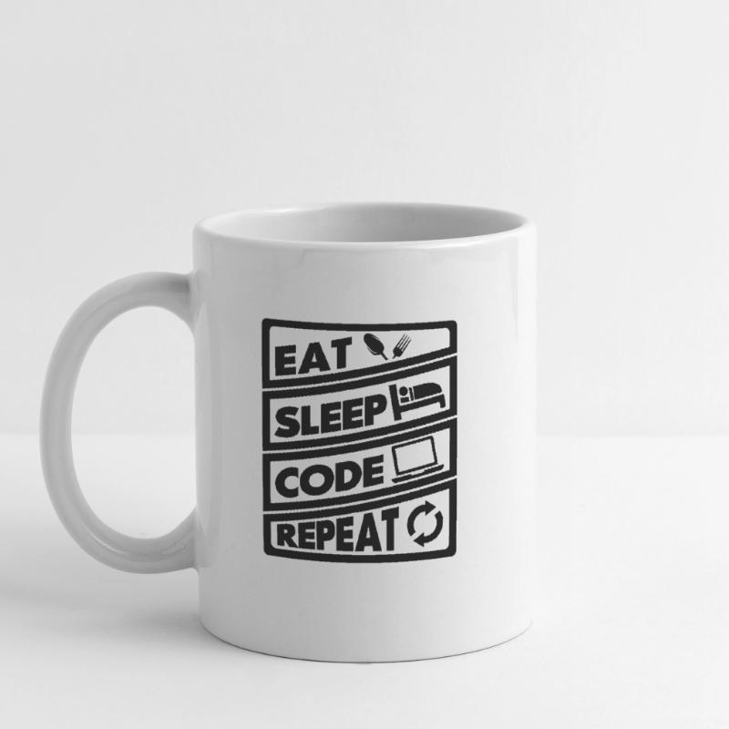 Eat Sleep Code Recurrence | encoder Mug