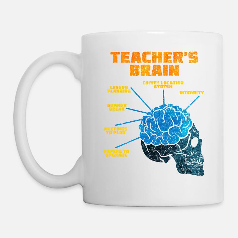Lehrer Gehirn - Tasse - Weiß