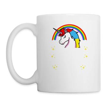 Unicorns are born in August - Mug - white - Left