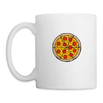 circle of life pizza gift - Mug - white - Left