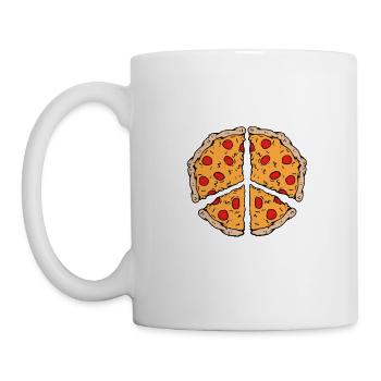 Offrir un cadeau de pizza - Mug blanc - blanc - Gauche