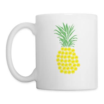 Disc Golf Ananas Geschenk - Tasse - Weiß - Links