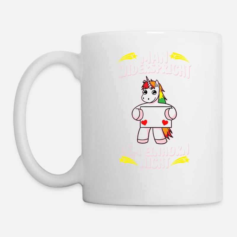 Man widerspricht unicorn gift - Mug - white