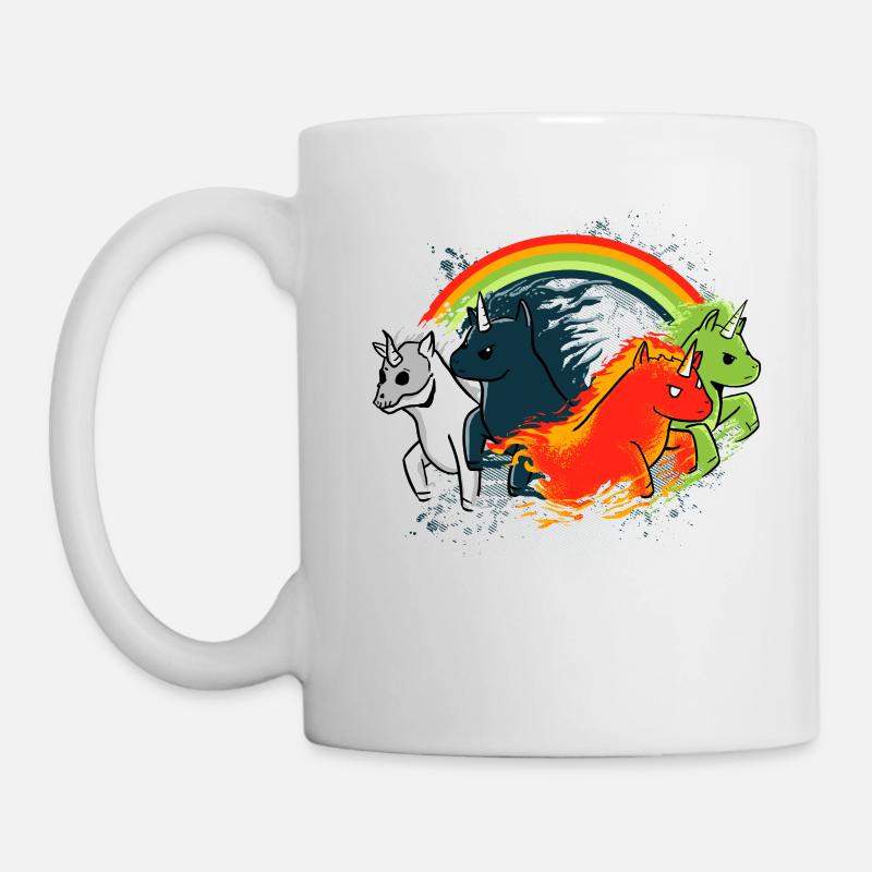 féroce cadeau de licorne - Mug blanc - blanc